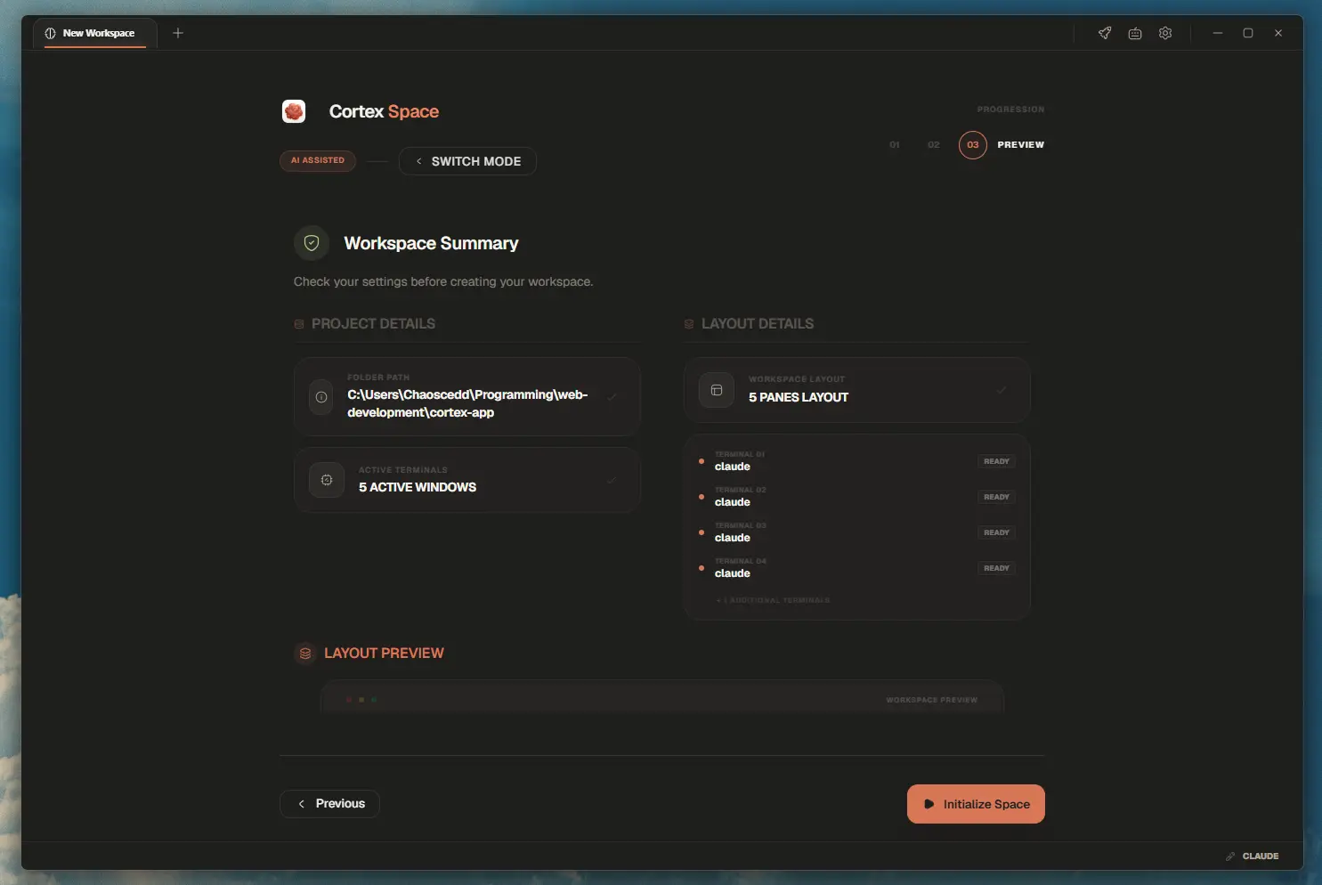 Preview & Launch